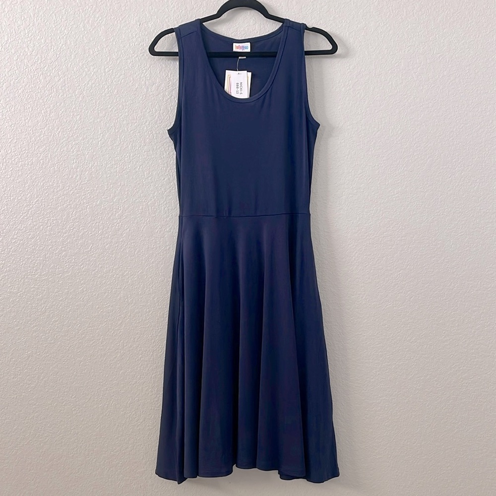 LuLaRoe dark blue Nicki sleeveless dress. Size small. Brand new! Great for fall